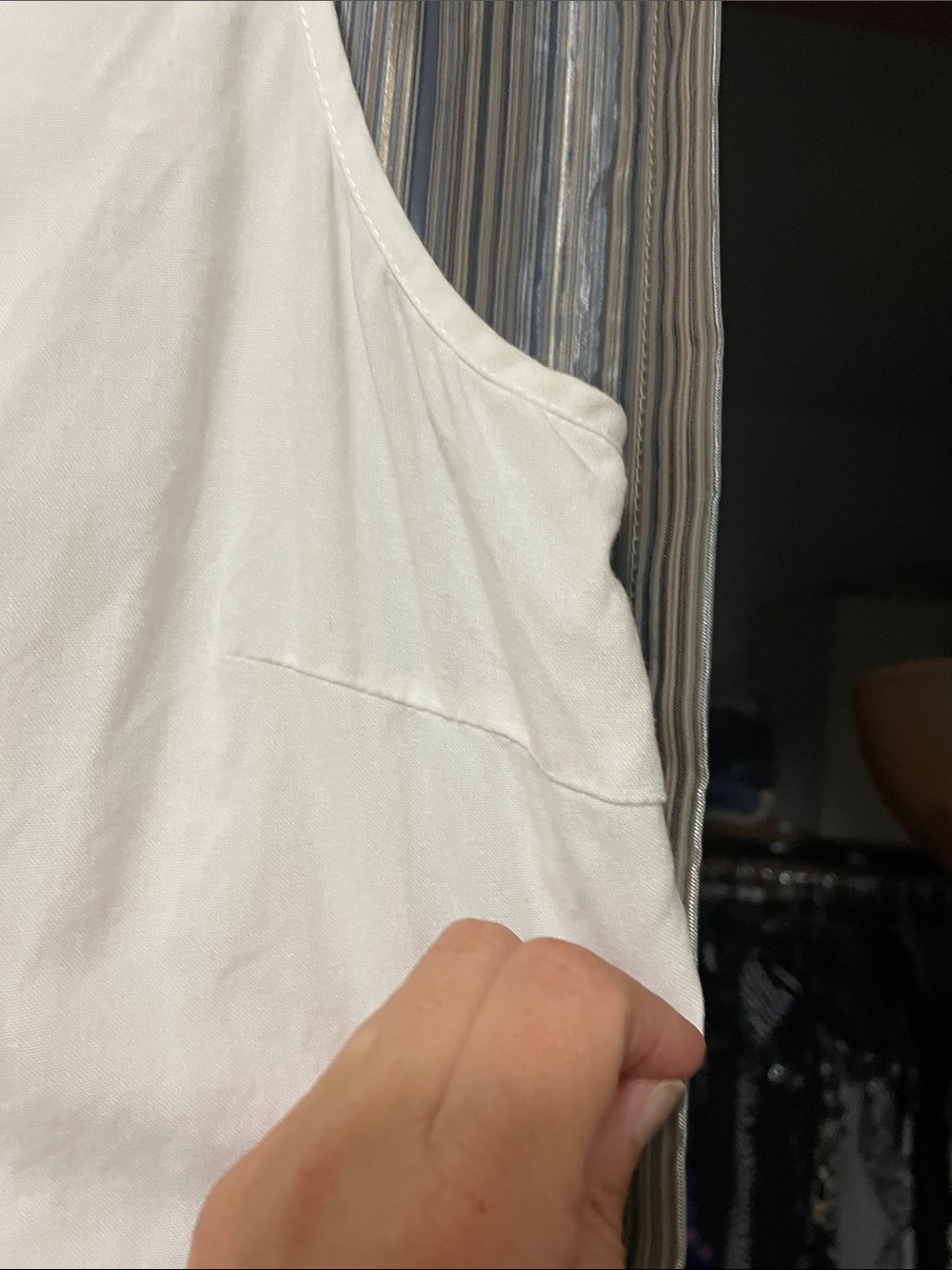 White Tank Button Back - Picture 7 of 10